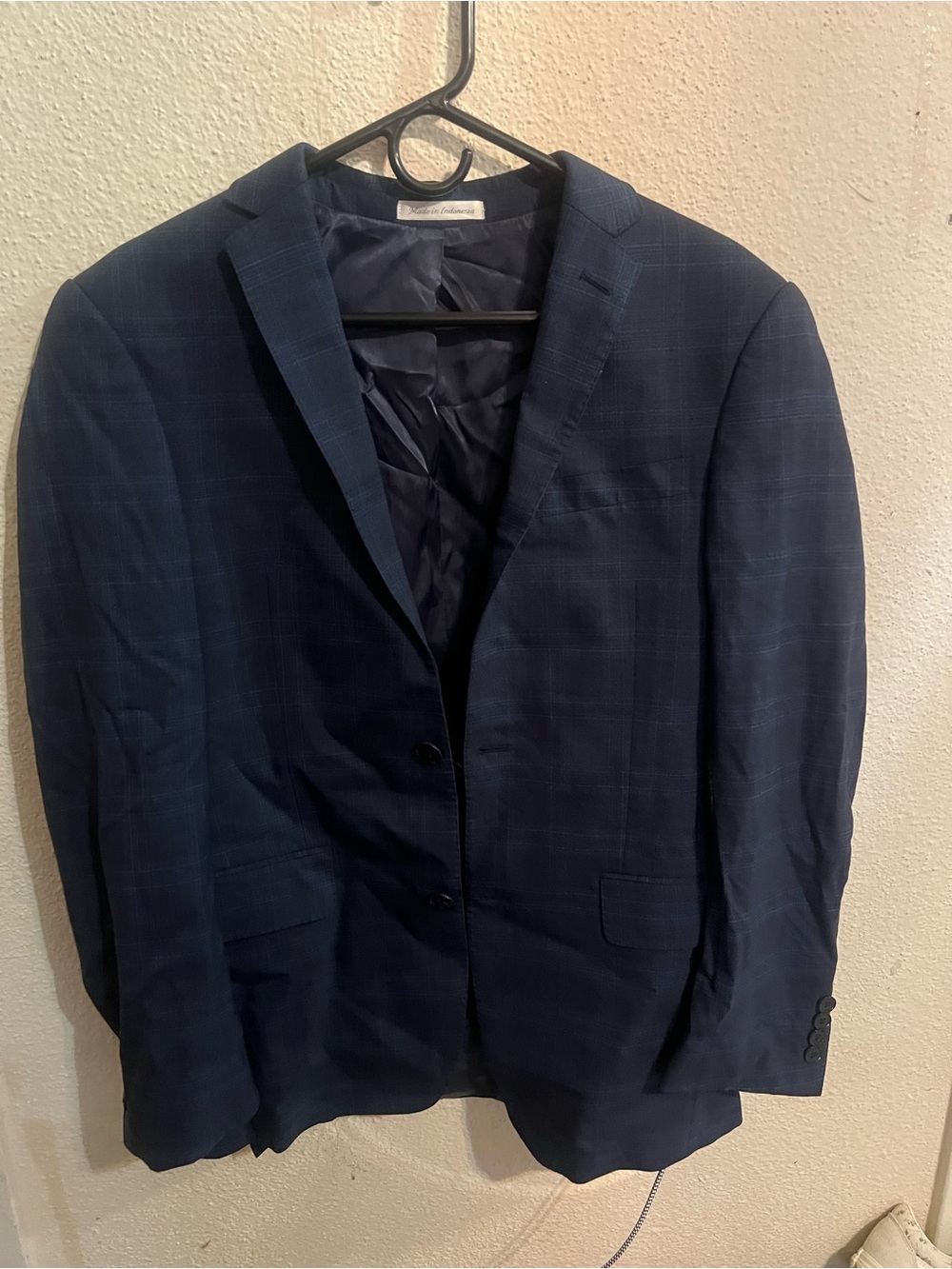 Murano Navy Windowpane Sport Coat